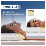 $22 MINUPWELL Ultra Flat Pillows for Sleeping Thin, 7D High Support 2.5 inch Height Ultra Thin Pillows,Slim Bed Pillows for Stomach Sleeper,Standard Size -18x26 in