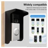 $17 Outdoor Black Doorbell Rain Anti-Glare Cover, Steel Weather-Blocking Camera Cover Glare Sun Shade Protection for Most Video Doorbells(Inward fold)