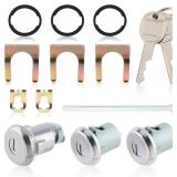 $16 GoaMotors 654394765282 Door Lock Cylinder Set Compatible with Pontiac Bonneville Catalina GTO Compatible with Chevy Impala Chevelle Malibu Compatible with Buick Skylark Special Door Trunk Lock Key