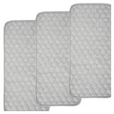 $14 BlueSnail Quilted Thicker Waterproof Changing Pad Liners 3 Count(Gray 13' x 27')