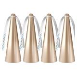$42 Glovv Fly Fans for Tables, Bug Food Fan Outdoor Indoor Keep Flies Away, 4 Pack Portable Batteries Powered Picnic Table Top Spinner with Metal Hanger, Fly Repellent for Restaurant, Camping (Golden)