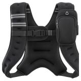 $25 ZELUS Weighted Vest, 6lb/8lb/12lb/16lb/20lb/25lb/30lb Weight Vest with Reflective Stripe for Workout, Strength Training, Running, Fitness, Muscle Building, Weight Loss, Weightlifting