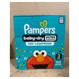 $45 Pampers Diapers - Baby Dry - Size 3, 168 Count, Absorbent Disposable Infant Diaper (Packaging May Vary)