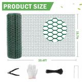 $23 40Ft x 16In Plant Protectors from Animals, Plant Cages for Outdoor Plants, Free-Cut Wire Plant Protector, Plant Cover Chicken Wire Fencing with Ground Stakes & Ties to Keeping Bunny Animals Out