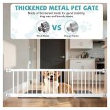 $39 Metal Short Dog Gate, 13' Tall Puppy Small Pet Gate to Step Over, 17'- 44' Pressure Mount Indoor Outdoor Dog Gates with 4 Extension Kits, Small Puppy Gate for Doorways & Stairs