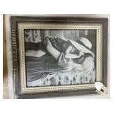 $24 Afuly 8x10 Picture Frame Wooden Distressed Rustic Photo Frame with White Heart Burlap Lace, Solid Wood Frame for Farmhouse Wall Tabletop Home Decor Anniversary Wedding Gifts for Mom Grandma
