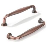$34 khtumeware 10 Pack 5 Inch(128mm) Brushed Antique Copper Cabinet Pulls Vintage Cabinet Handles Heavy Duty Solid Cabinet Hardware for Cupboard Drawer Pulls Dresser Handle