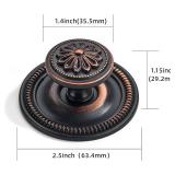 $32 khtumeware 10 Pack 2.5 Inch Oil Rubbed Bronze Cabinet knobs with Backplate,Vintage Backplate for Cabinet knobs and Drawer knobs, Bi-Fold Door Knobs