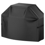 $20 72 inch BBQ Grill Cover, Waterproof, Weather Resistant, Rip-Proof, Anti-UV, Anti-Fade, with Hook-and-Loop Straps, Gas Grill Cover for Most Grills (Black)