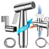 $37 Hot and Cold Bidet Sprayer for Toilet, BRITULIF Bidet Attachment for Warm Water, Bidet with Warm Water Muslim Shower, Ideal for Feminine Hygiene, Pet Cleaning, Cloth Diapers, and Elderly Care