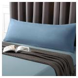 MILVOWOC 2Pcs Brushed Microfiber Body Pillowcases - 20 x 48 Inch, Slate Blue Pillow Case Set Non Slip Envelope Pillow Cover with Moisture Absorption and Anti-Wrinkle