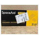 $70 SpaceAid Bamboo Drawer Dividers with Inserts and Labels, Kitchen Adjustable Drawer Organizers, Expandable Organization for Home, Office, Dressers, 10 Dividers with 24 Inserts (17'-22' White)