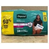 $18 Depend Fresh Protection Adult Diapers, Incontinence Underwear for Women, Disposable, Maximum, Large, Blush, 28 Count, Packaging May Vary