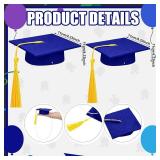 $19 Foilswirl 12 Pcs Mini Graduation Cap with Tassel Mini Plush Mason Jar Small Animal Bachelor Hat Photo Prop Party Supply