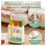 $31 Momcozy Squeeze Station,Baby Food Maker,Pouch Filler for Homemade Baby Puree, BPA-Free, Dishwasher Safe, with Reusable Baby Food Pouches for Babies & Toddlers