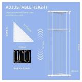 $11 Corner Stuffed Animal Storage for Kids Room - Length Adjustable Wall Stuffed Animal Organizer - Plush Toy Holder Shelf for Nursery Playroom Bedroom (White)