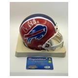 Drew Bledsoe Autographed Buffalo Bills Mini Helmet With Certificate of Authenticity