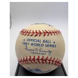 Chuck Knoblauch Autographed 1991 World Series Baseball RARE SIGNATURE ON A HISTORIC BASEBALL