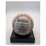 Cal Ripken Jr. Comemorative Baseball "Ironman" Career Stats, Rare Baseball Collectible