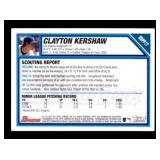 2007 Bowman Clayton Kershaw Rookie Card Los Angeles Dodgers Legend
