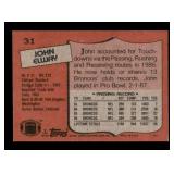 1987 Topps - John Elway #31 Vintage Football Card