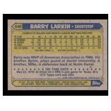 1987 Topps Barry Larkin #648 Rookie Card