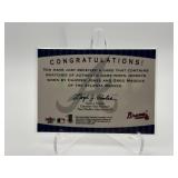 2001 Fleer Platinum Turn Back the Clock Chipper jones and Greg Maddux Dual Jersey Card