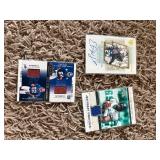 Football Autograph and Game Used Jersey Card Lot