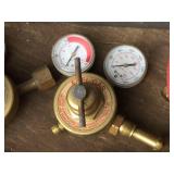(2) HARRIS CALORIFIC Gas/Oxygen Regulator Gauges - Torch