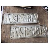 Vintage Pair 1930 Minnesota License Plates
