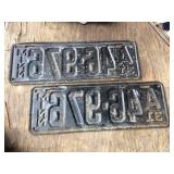 Vintage Pair 1931 Minnesota License Plates