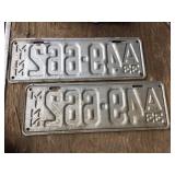 Vintage Pair 1933 Minnesota License Plates