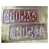 Vintage Pair 1935 Minnesota License Plates