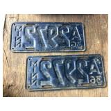 Vintage Pair 1936 Minnesota License Plates