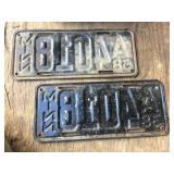 Vintage Pair 1938 Minnesota License Plates