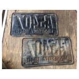 Vintage Pair 1940 Minnesota License Plates