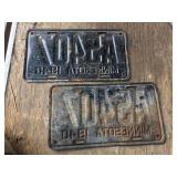 Vintage Pair 1940 Minnesota License Plates