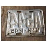 Vintage Single 1945 Minnestoa License Plate