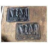 Vintage Pair 1948 Minnesota License Plates