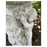 Cement Cherub Pedestal Planter 8 X 37 in