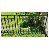 Black Metal Garden Fence Panels 36 in (Lot of 4) Lots 5 and 6 are Coordinating