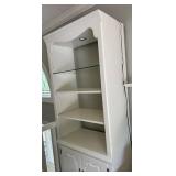 Painted Curio Cabinet With Glass Shelf & Light 32 X 17 X 79 in