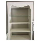 Painted Curio Cabinet With Glass Shelf & Light 32 X 17 X 79 in