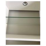 Painted Curio Cabinet With Glass Shelf & Light 32 X 17 X 79 in