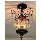 Vintage Ornate Crystal Chandelier #1