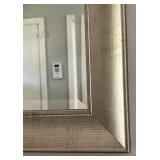 Large Rectangular Wall Mirror 38 X 28 in Silver Frame