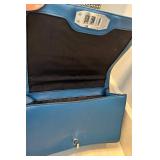 Rebecca Minkoff Blue Quilted Crossbody Bag With Chain Strap