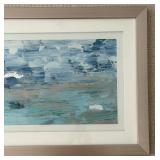 Signed Abstract Seascape Print 194/2000 in Framed Mat