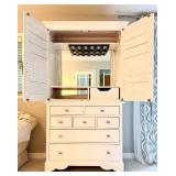 White Armoire Dresser With Mirror