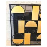 Mid-Century Modern Style Metal Fireplace Screen 38 X 30.5 in